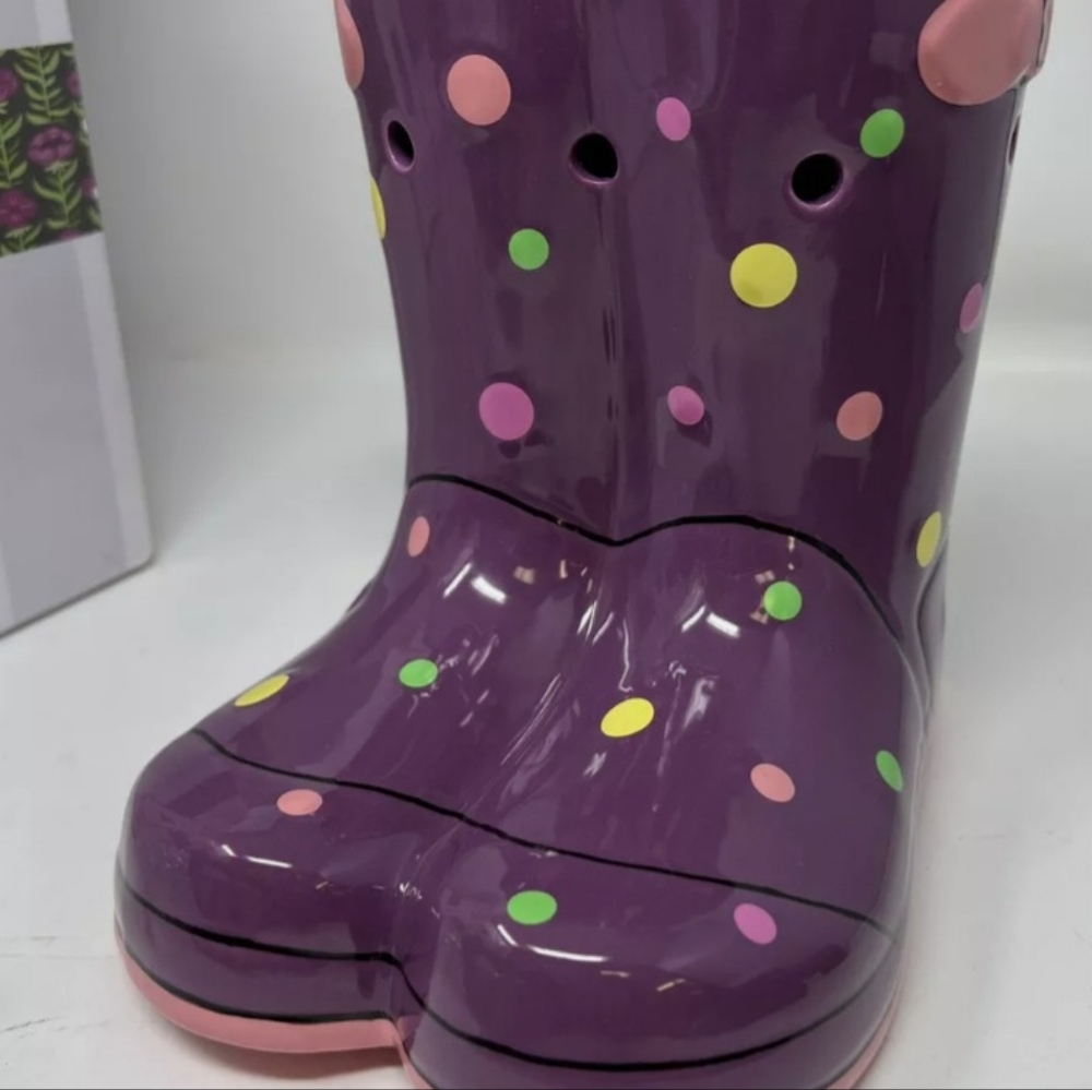 Wellies Scentsy Full Size Purple Polka Dot Warmer